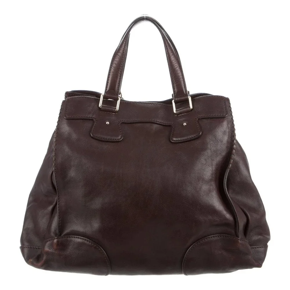 Celine Dark Brown Leather Crossbody Satchel - Picture 3 of 13